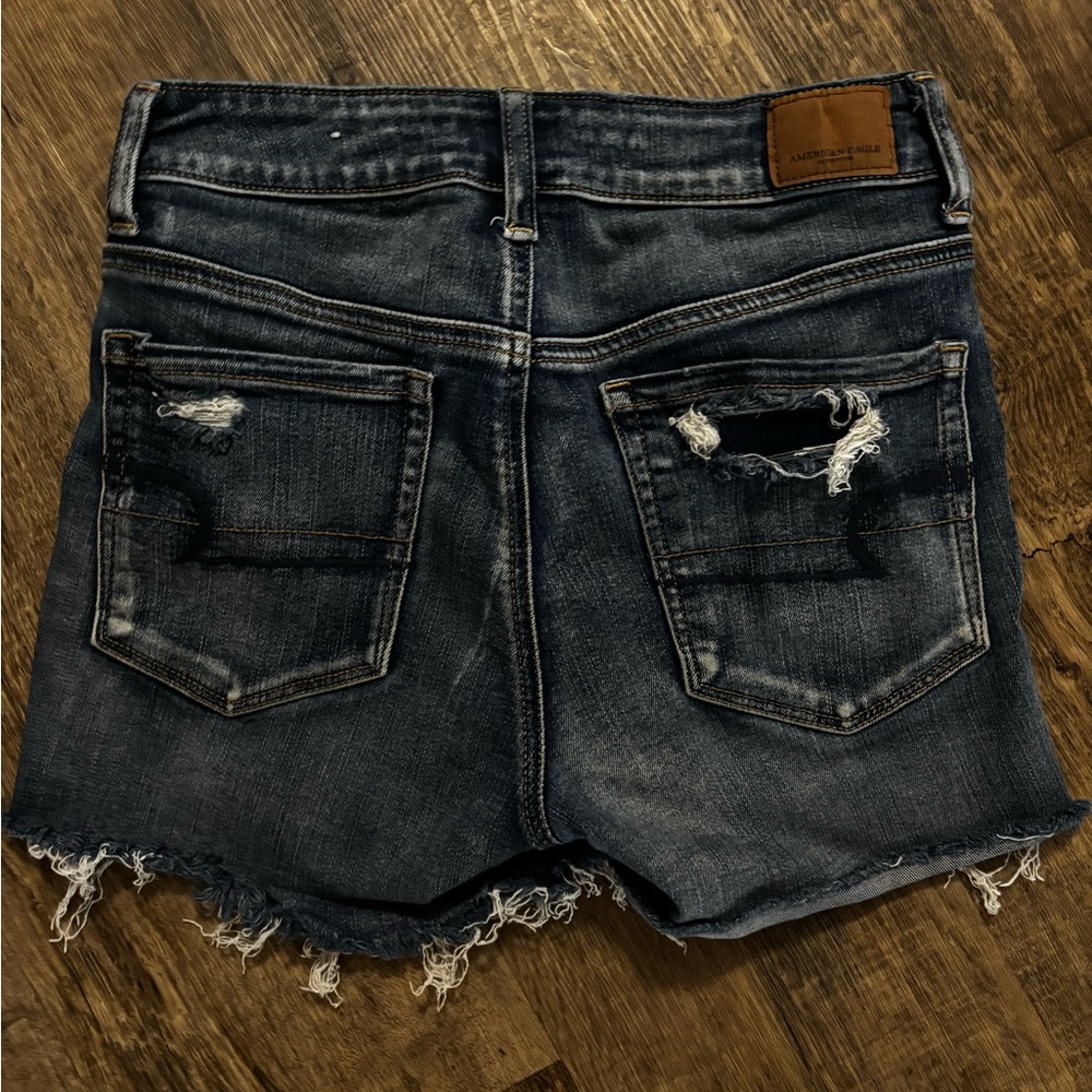 American Eagle Distressed Denim Shorts “Hi-Rise Shortie”